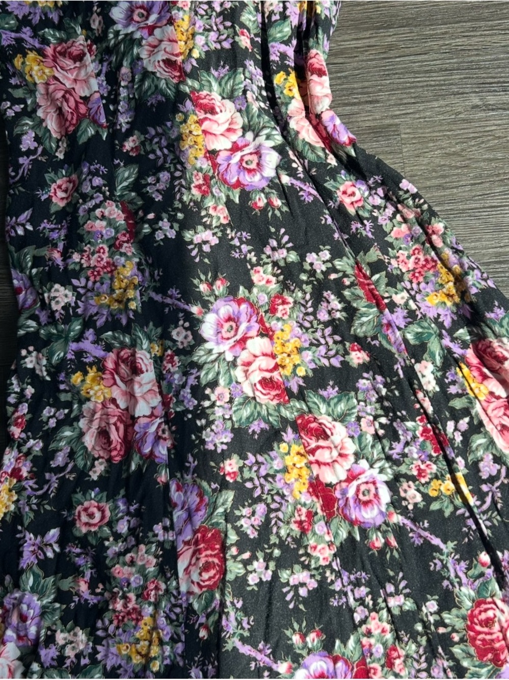 Source Unknown Black Floral Maxi Dress - Picture 6 of 7